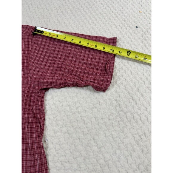 Columbia Sportswear Outdoor size Med Short Sleeve Button Down Red‎ Check Plaid - Picture 9 of 11